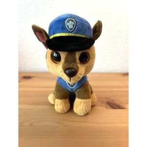 Chase Paw Patrol plush 6" EUC Ty Toys Chase German Shepherd Police Dog